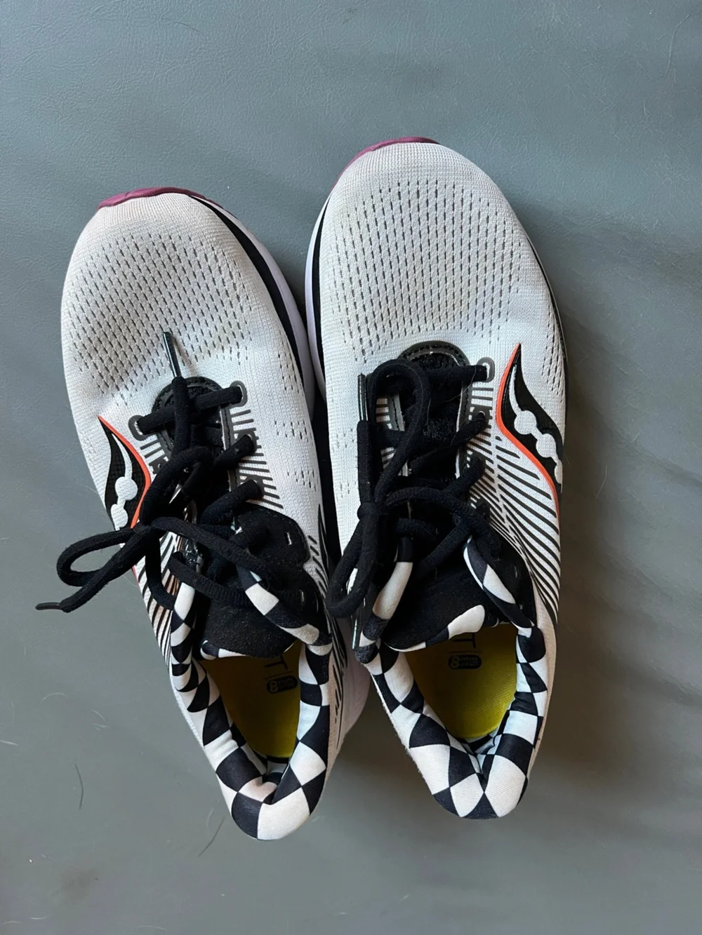Saucony Guide 14 Women’s Running Shoes Size 8.5 White Black Coral S10654-40